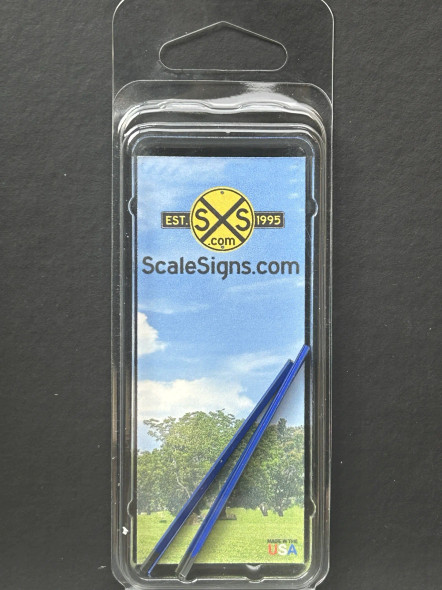ScaleSigns HO-1000-005 - Blue "Tee" Poles  - HO Scale