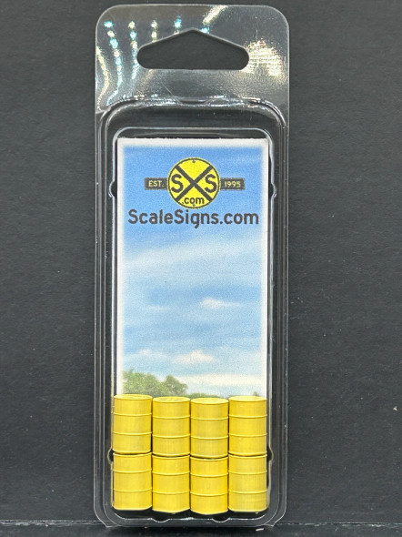 ScaleSigns HO-0010-007 - Drums - Yellow  - HO Scale