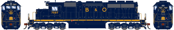 PRE-ORDER: Athearn 2844 - EMD SD40 DC Silent Baltimore & Ohio (B&O) 7597 - HO Scale