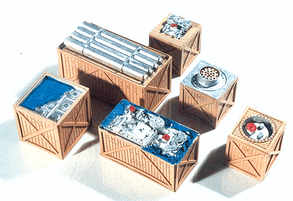 Chooch Enterprises 7251 - Cast Resin Freight Car Load Open Crates  - HO Scale