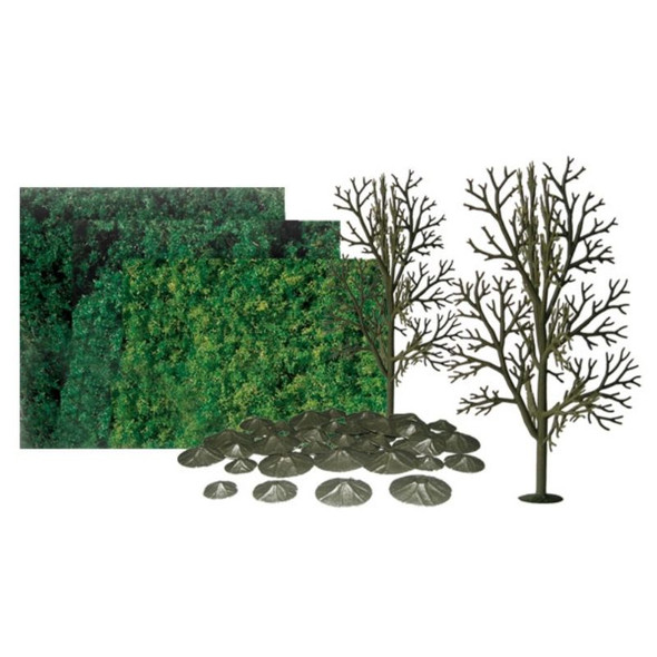 JTT 592066 - Sycamore Trees 8" Kit, 4pcs    - Multi Scale