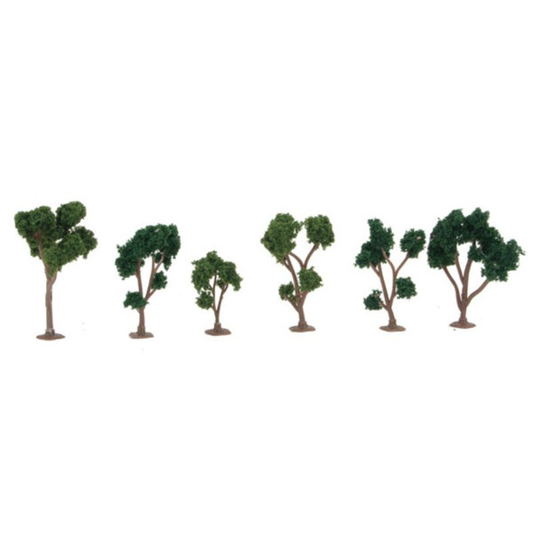 JTT 592128 - Super Scenic Trees: Deciduous 1.5" - 2" Green - 10pcs    - Multi Scale