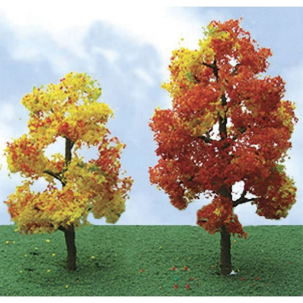 JTT 592220 - Pro-Elite Trees: Sycamore Autumn 2.25 - 2.5" - 4pcs    - N Scale