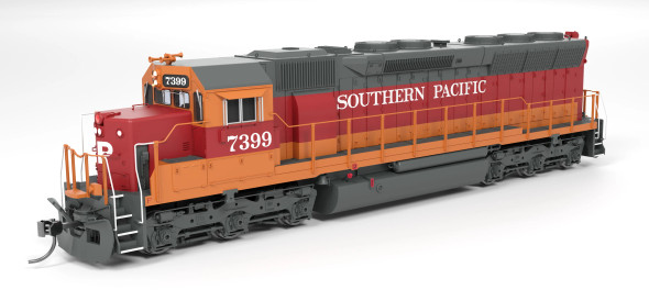 PRE-ORDER: Broadway Limited 9821 - EMD SD45 DC Silent Southern Pacific (SP) 7399 Daylight Paint - HO Scale