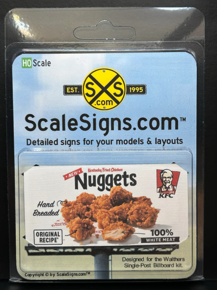 ScaleSigns HO-1600-003-v01 - Billboard Sign Insert KFC  - HO Scale