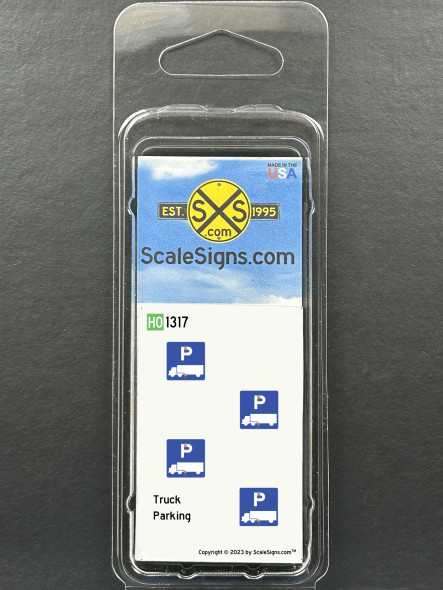 ScaleSigns HO-1300-017 - Truck Parking  - HO Scale