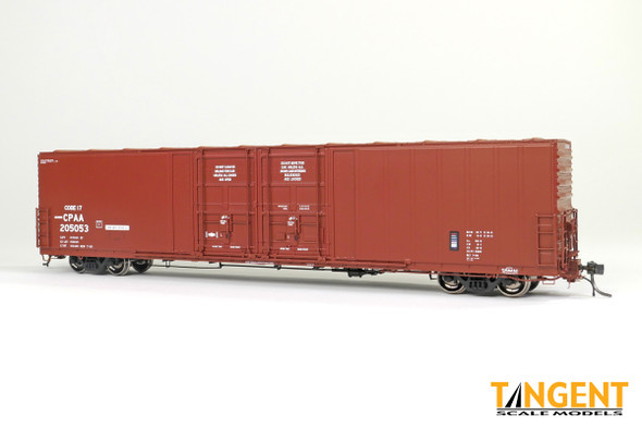 Tangent Scale Models 34015-01 - “Original 7-1969” Thrall 5,880CuFt 60′ Double Plug Door Box Car Canadian Pacific (CPAA) 205053 - HO Scale