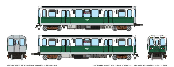 PRE-ORDER: Rapido 208017 - Chicago Transit Authority 2600-series L DC Silent CTA 2849 + 2850 75th Anniversary - HO Scale