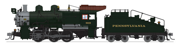 Broadway Limited 9173 - B6sb 0-6-0 Paragon4 Sound/DC/DCC, Smoke Pennsylvania (PRR) #5015, Pre-War Appearance - HO Scale