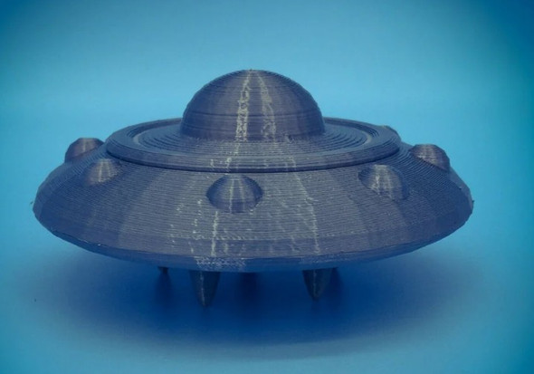 Model Scenery World N020 - Retro Style UFO - Gray  - N Scale