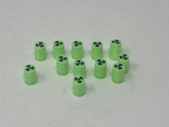 Model Scenery World HO010 - Glow in the Dark Nuclear Waste Drums (12pc)  - HO Scale