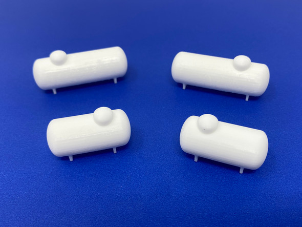 Model Scenery World HO020 - Propane Tank 600+800 (2pk) - White  - HO Scale