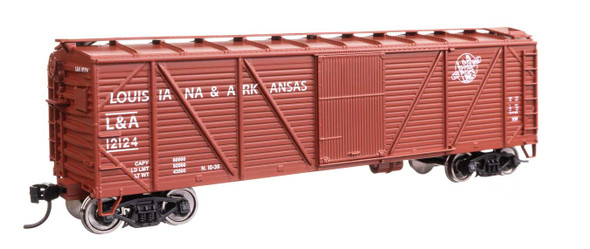 Walthers Mainline 910-40368 - 40' ARA Single Sheathed Boxcar with Dreadnaught Ends Louisiana & Arkansas (L&A) 12136 - HO Scale