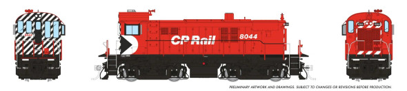 PRE-ORDER: Rapido 36109 - MLW RS-23 DC Silent Canadian Pacific (CP) Action Red (5" Stripes): #8044 - HO Scale