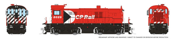 PRE-ORDER: Rapido 36111 - MLW RS-23 (DC Silent) Canadian Pacific (CP) Action Red (8" Stripes): #8026 - HO Scale