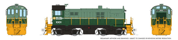 PRE-ORDER: Rapido 36501 - MLW S-13 w/ DCC and Sound British Columbia Railway (BCOL) Two-Tone Green Scheme: #1001 - HO Scale