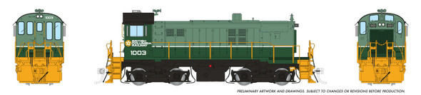 PRE-ORDER: Rapido 36503 - MLW S-13 w/ DCC and Sound British Columbia Railway (BCOL) Two-Tone Green Scheme: #1003 - HO Scale