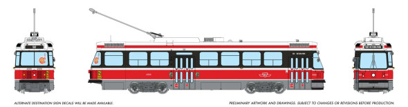 PRE-ORDER: Rapido 702014 - TTC Canadian Light Rail Vehicle (DC Silent) Toronto TTC Late Version: #4068 - HO Scale