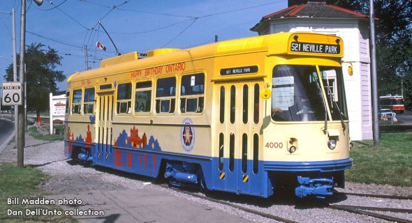 PRE-ORDER: Rapido 702015 - TTC Canadian Light Rail Vehicle DC Silent Toronto TTC "Happy Birthday Ontario": #4000 - HO Scale