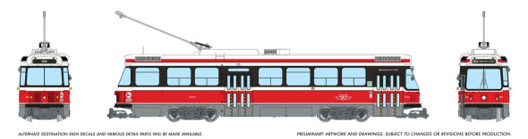 PRE-ORDER: Rapido 702501 - TTC Canadian Light Rail Vehicle w/ DCC and Sound Toronto TTC Early Version: #4004 - HO Scale