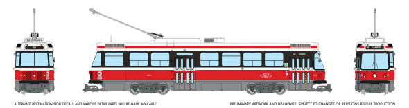 PRE-ORDER: Rapido 702502 - TTC Canadian Light Rail Vehicle w/ DCC and Sound Toronto TTC Early Version: #4010 - HO Scale