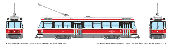 PRE-ORDER: Rapido 702504 - TTC Canadian Light Rail Vehicle w/ DCC and Sound Toronto TTC Early Version: #4085 - HO Scale