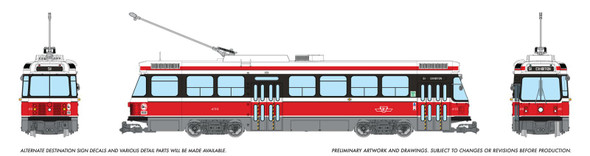 PRE-ORDER: Rapido 702505 - TTC Canadian Light Rail Vehicle w/ DCC and Sound Toronto TTC Early Version: #4135 - HO Scale