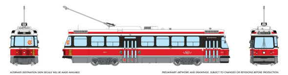 PRE-ORDER: Rapido 702510 - TTC Canadian Light Rail Vehicle w/ DCC and Sound Toronto TTC Late Version: #4001 - HO Scale