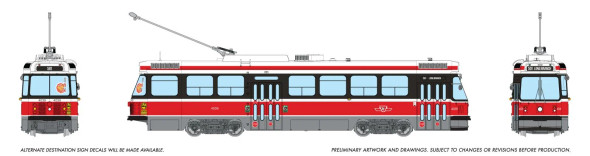 PRE-ORDER: Rapido 702512 - TTC Canadian Light Rail Vehicle (DCC and Sound) Toronto TTC Late Version: #4039 - HO Scale