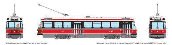 PRE-ORDER: Rapido 702513 - TTC Canadian Light Rail Vehicle (DCC and Sound) Toronto TTC Late Version: #4034 - HO Scale