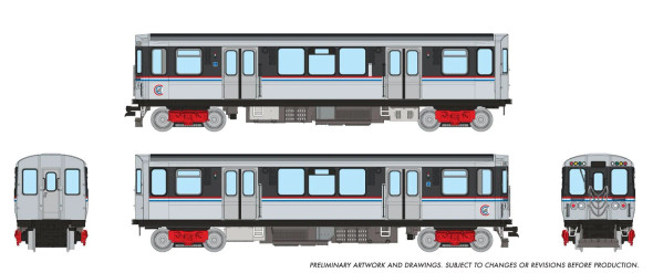 PRE-ORDER: Rapido 588001 - Chicago Transit Authority 2600-series L 4-Car Set DC Silent CTA As Delivered Scheme - N Scale