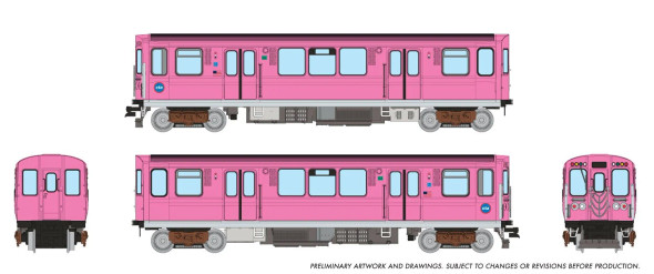 PRE-ORDER: Rapido 588005 - Chicago Transit Authority 2600-series L 2-Car Pair DC Silent CTA Circle Logo Scheme - N Scale