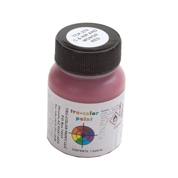 Tru-Color Paint 374 - Acrylic Paint - 1oz/29.6ml - Chicago & North Western Maroon-Red