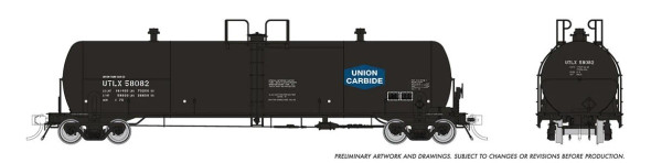 Rapido 135022A-58091 - Procor GP20 Tank Car Union Tank Car Co (UTLX) 58091 Union Carbide - HO Scale