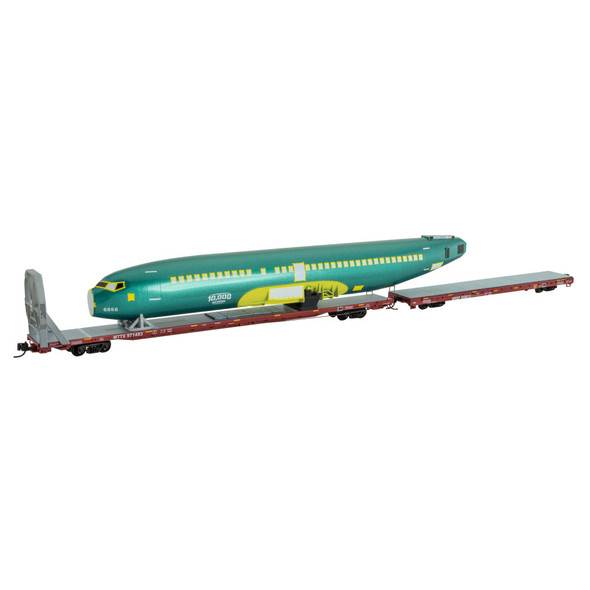 Micro-Trains Line 98302276 - Flatcar with 10,000th Fuselage 2-Pack MTTX/BNSF  - N Scale Kit