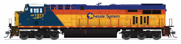 PRE-ORDER: Broadway Limited 9864 - GE ES44AC Paragon4 Sound/DC/DCC, Smoke CSX (CSXT) 1973 Chessie System Heritage - HO Scale