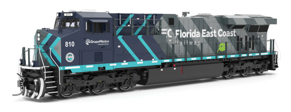 PRE-ORDER: Broadway Limited 9870 - GE ES44AC Paragon4 Sound/DC/DCC, Smoke Florida East Coast (FEC) 815 - HO Scale