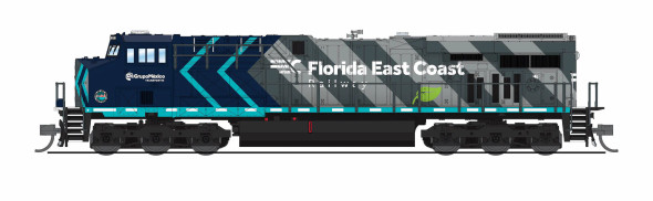 PRE-ORDER: Broadway Limited 9893 - GE ES44AC DC Silent Florida East Coast (FEC) 815 - N Scale