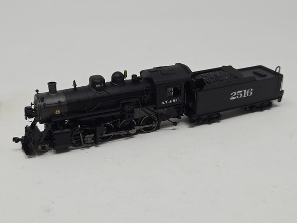 Pre-Owned: Bachmann 2-8-0 Consolidation w Tender DC Silent Atchison, Topeka and Santa Fe (ATSF) 2516 - N Scale