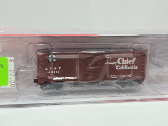 Pre-Owned: InterMountain Box 40' Single Door Santa Fe ATSF 144417 - N Scale