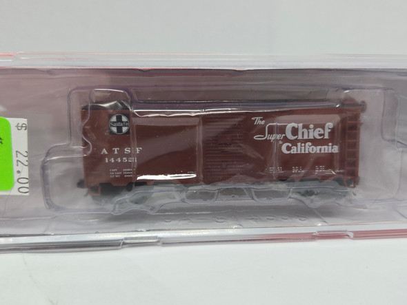 Pre-Owned: InterMountain Box 40' Single Door Santa Fe ATSF 144521 - N Scale