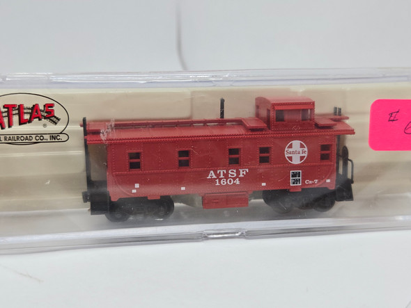 Pre-Owned: Atlas Caboose Steel, Straight Cupola Santa Fe ATSF 1604 - N Scale