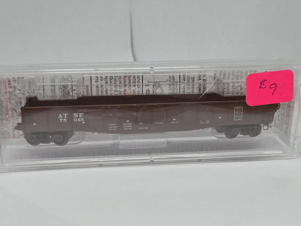 Pre-Owned: Micro-Trains Gondola Fishbelly  Drop Ends Santa Fe ATSF 75045 - N Scale