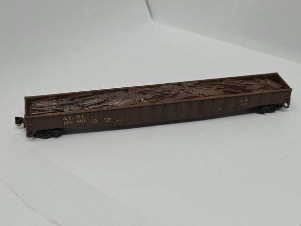 Pre-Owned: Athearn Gondola Fishbelly Mill Santa Fe ATSF 170861 - N Scale