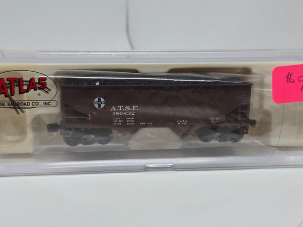 Pre-Owned: Atlas Hopper 2 Bay, Offset Sides Santa Fe ATSF 180832 - N Scale