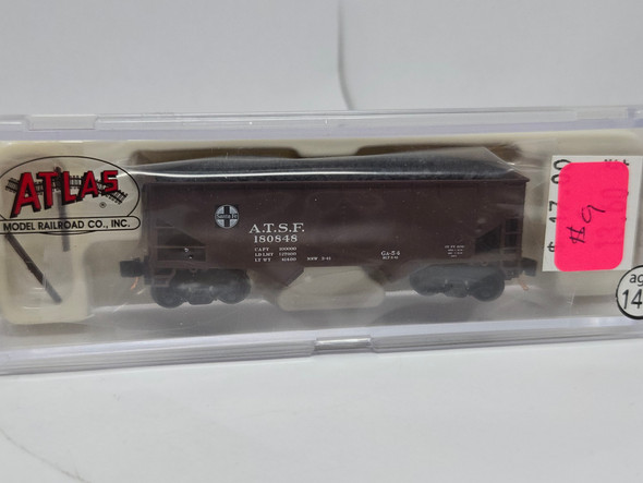 Pre-Owned: Atlas Hopper 2 Bay, Offset Sides Santa Fe ATSF 180848 - N Scale