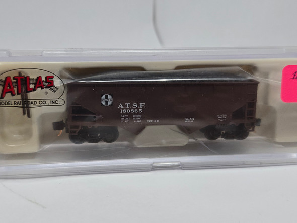 Pre-Owned: Atlas Hopper 2 Bay, Offset Sides Santa Fe ATSF 180865 - N Scale