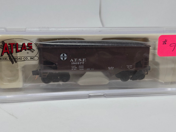 Pre-Owned: Atlas Hopper 2 Bay, Offset Sides Santa Fe ATSF 180877 - N Scale