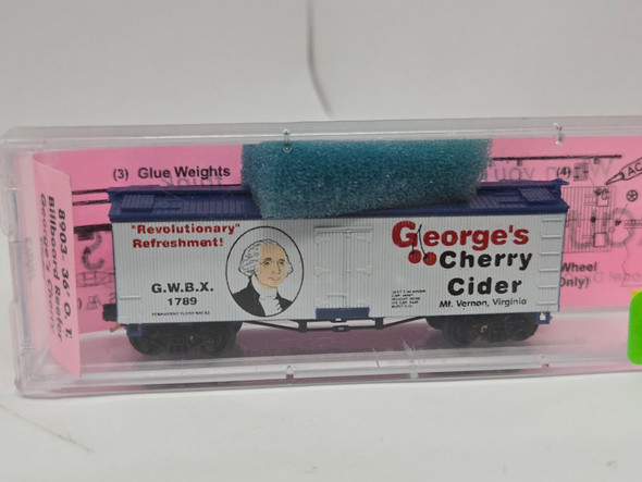 Pre-Owned: Roundhouse Reefer Ice Wood Sheathed George's Cherry Cider GWBX 1789 - N Scale