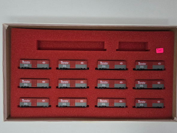 Pre-Owned: Con-Cor Box 40' Single Door 12 car set New York Central NYC 174532 174541 174542 174544 174571 174580 174584 174603 174620 174722 174723 174738 - N Scale